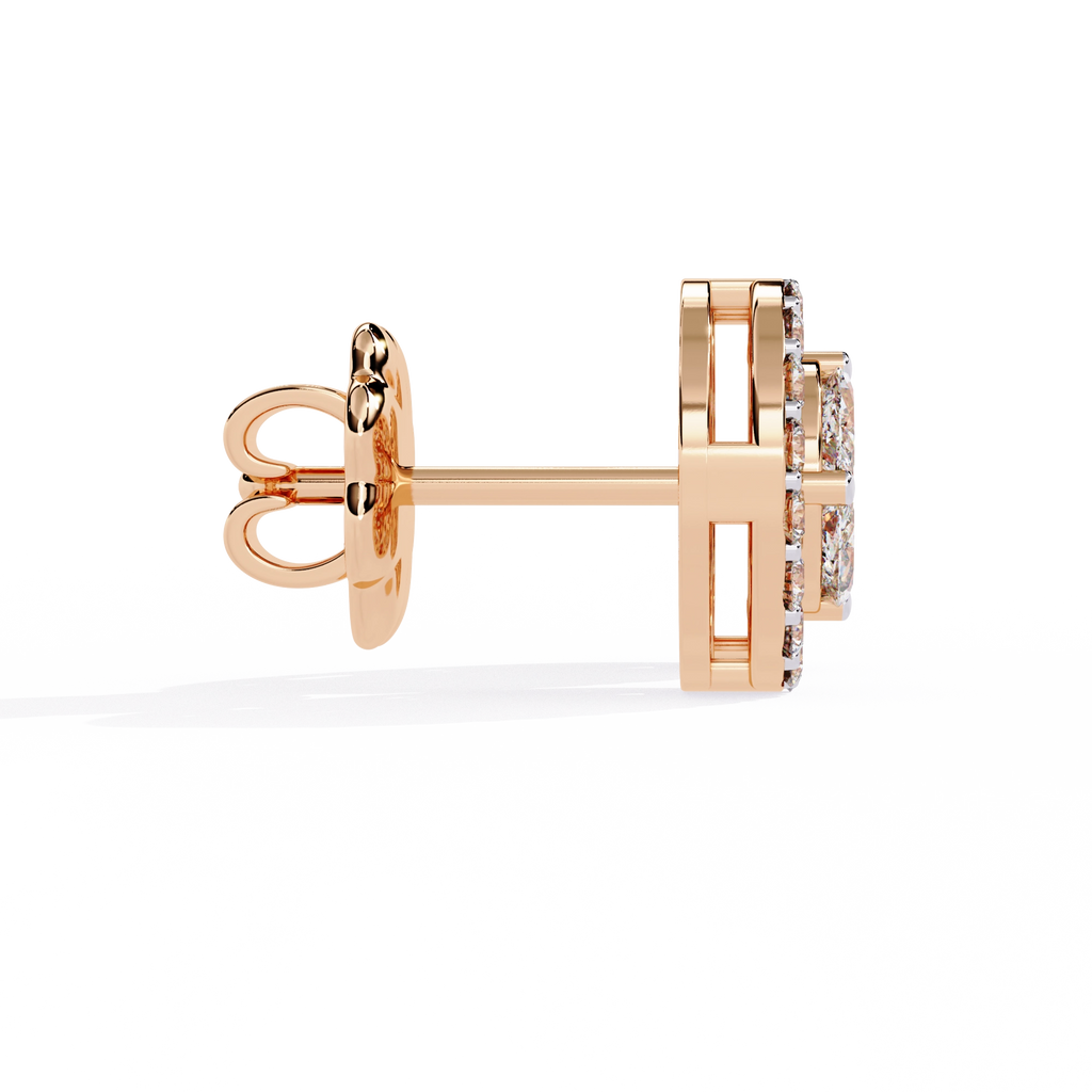 Classic Halo Diamond Stud Earrings