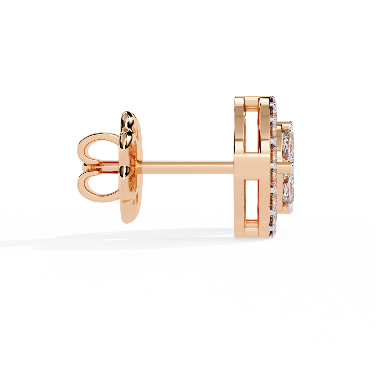 Classic Halo Diamond Stud Earrings