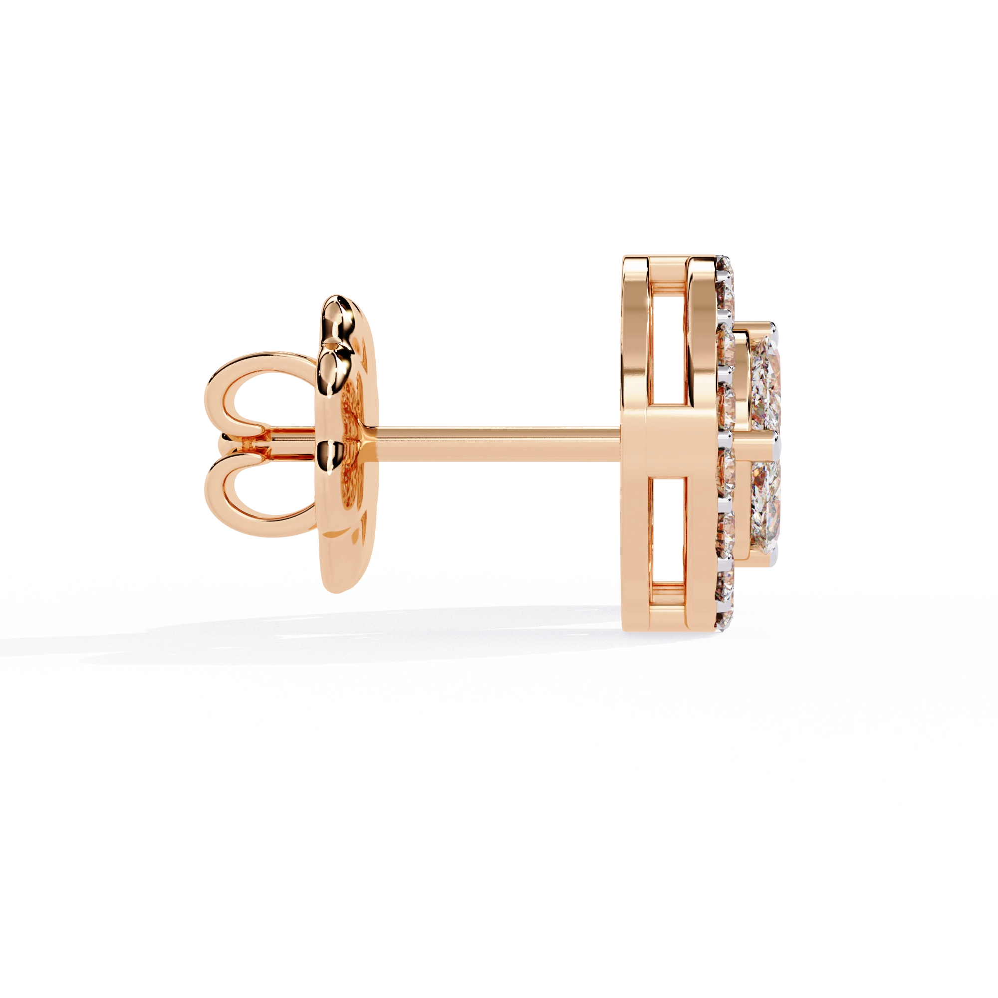 Classic Halo Diamond Stud Earrings