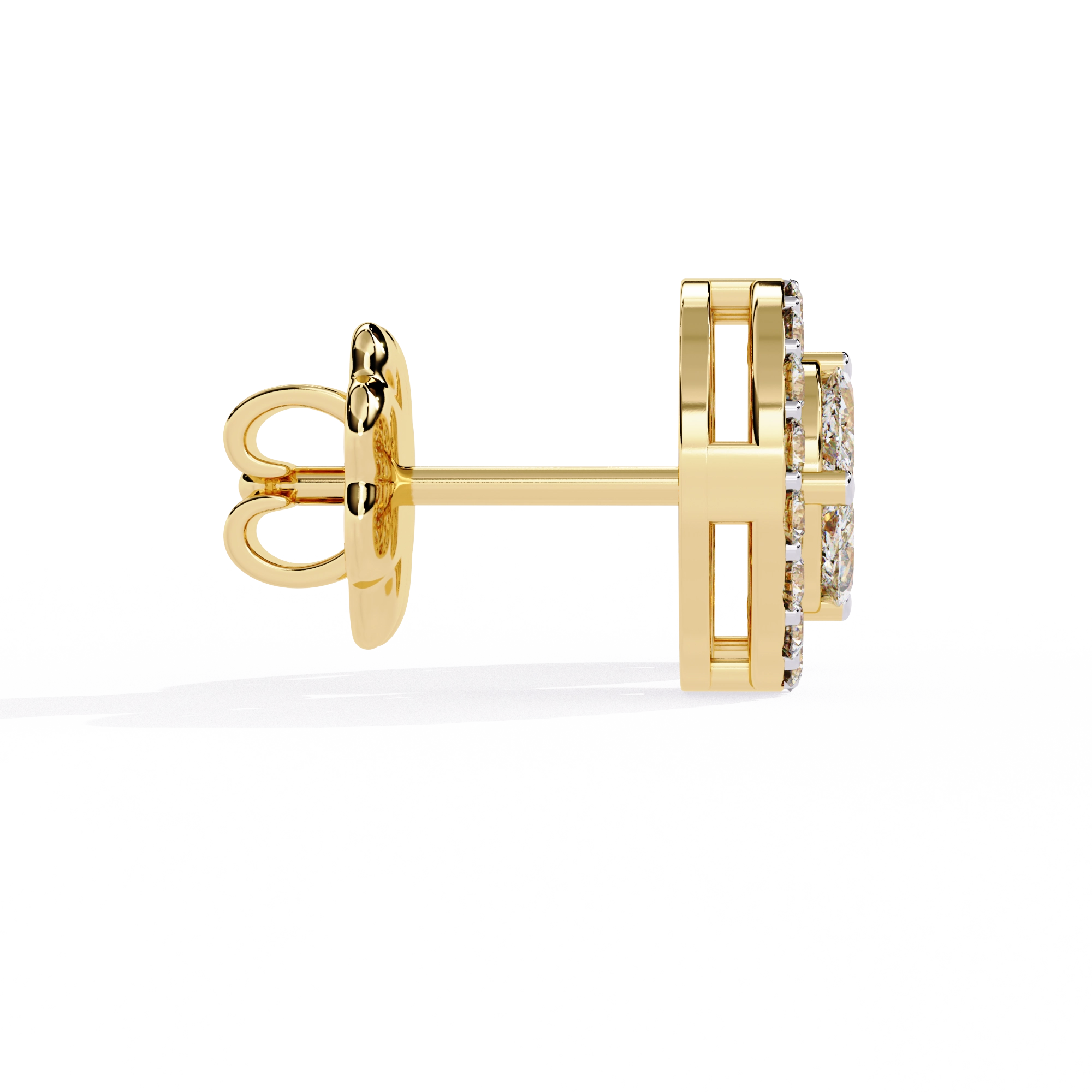 Classic Halo Diamond Stud Earrings