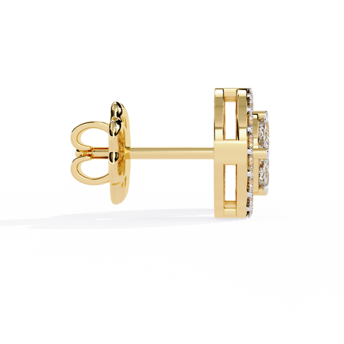 Classic Halo Diamond Stud Earrings