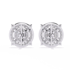Round Halo Diamond Stud Earrings