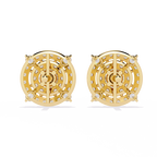 Round Halo Diamond Stud Earrings