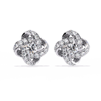 Knot Diamond Stud Earrings
