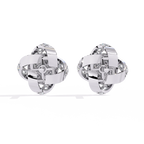 Knot Diamond Stud Earrings
