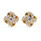 Knot Diamond Stud Earrings