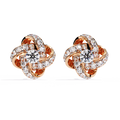 Knot Diamond Stud Earrings
