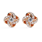 Knot Diamond Stud Earrings