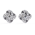 Knot Diamond Stud Earrings
