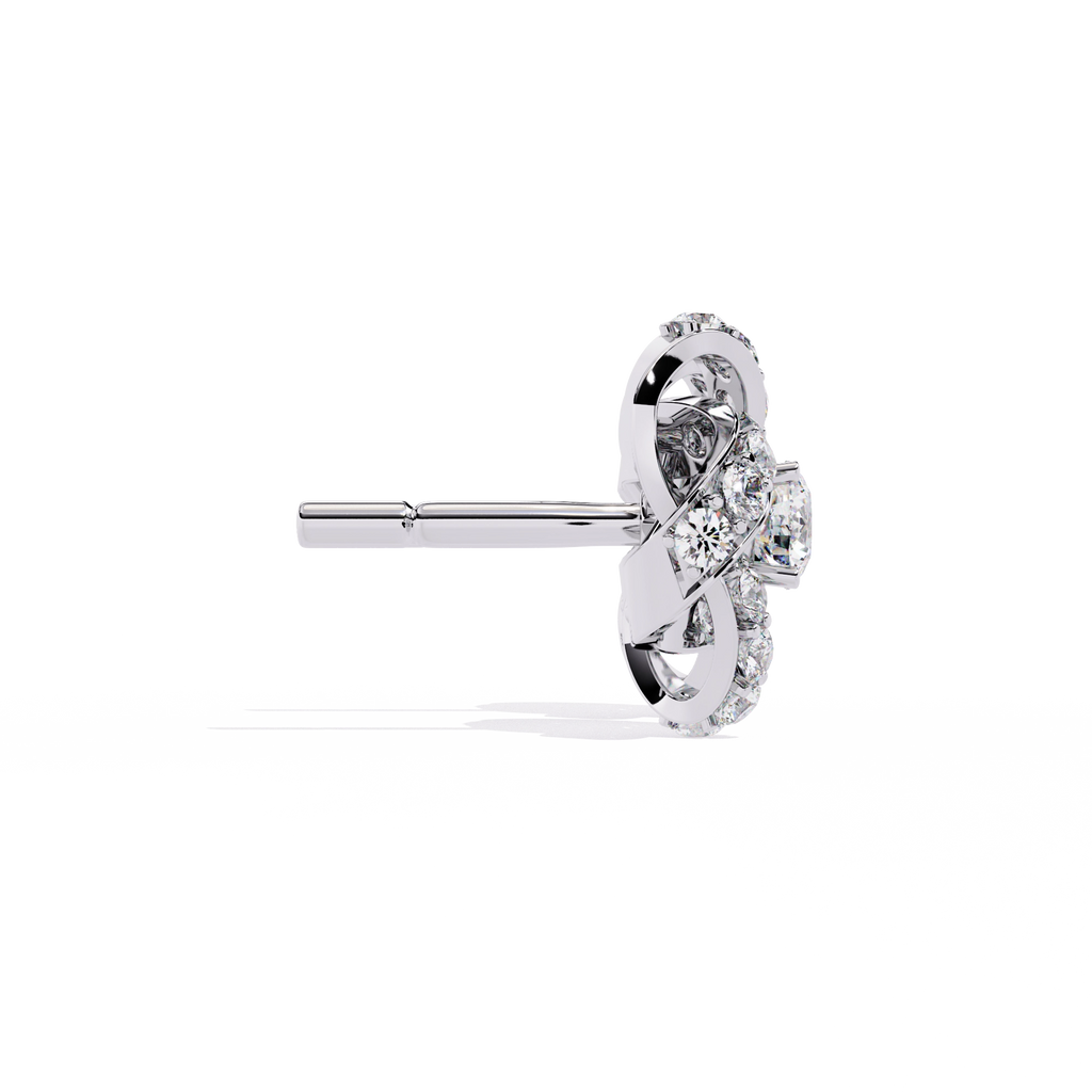 Knot Diamond Stud Earrings