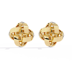 Knot Diamond Stud Earrings