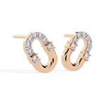 Open Hoop Diamond Earrings