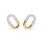 Open Hoop Diamond Earrings