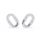 Open Hoop Diamond Earrings