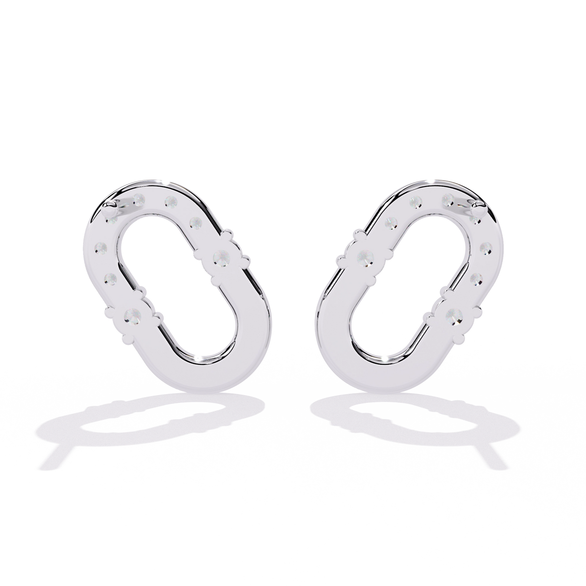 Open Hoop Diamond Earrings