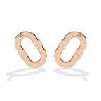 Open Hoop Diamond Earrings