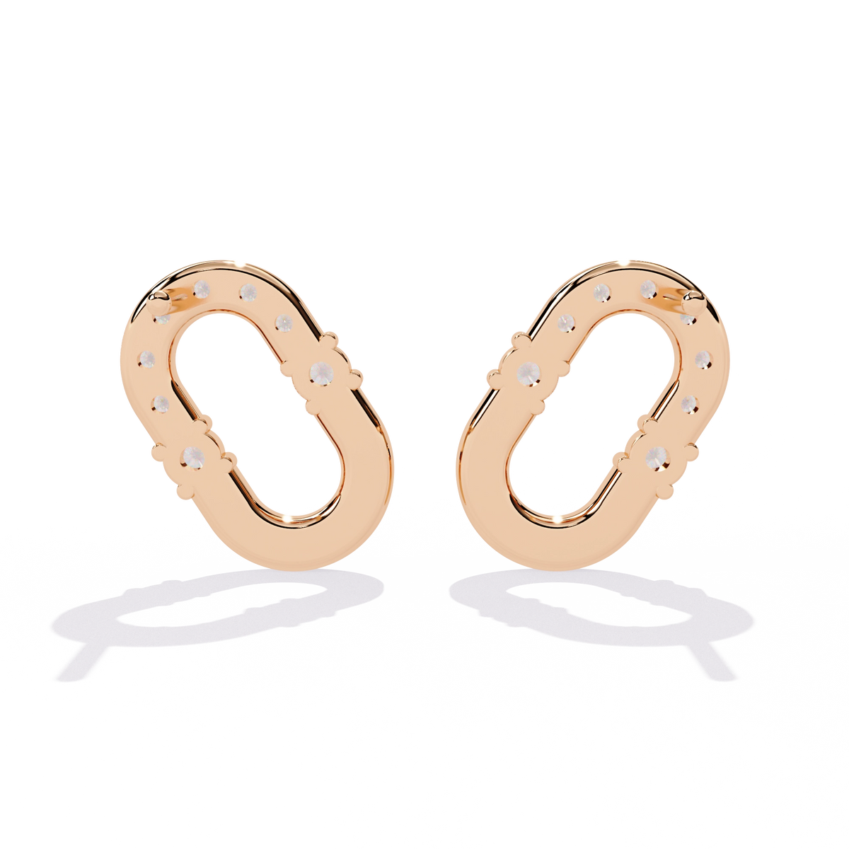 Open Hoop Diamond Earrings