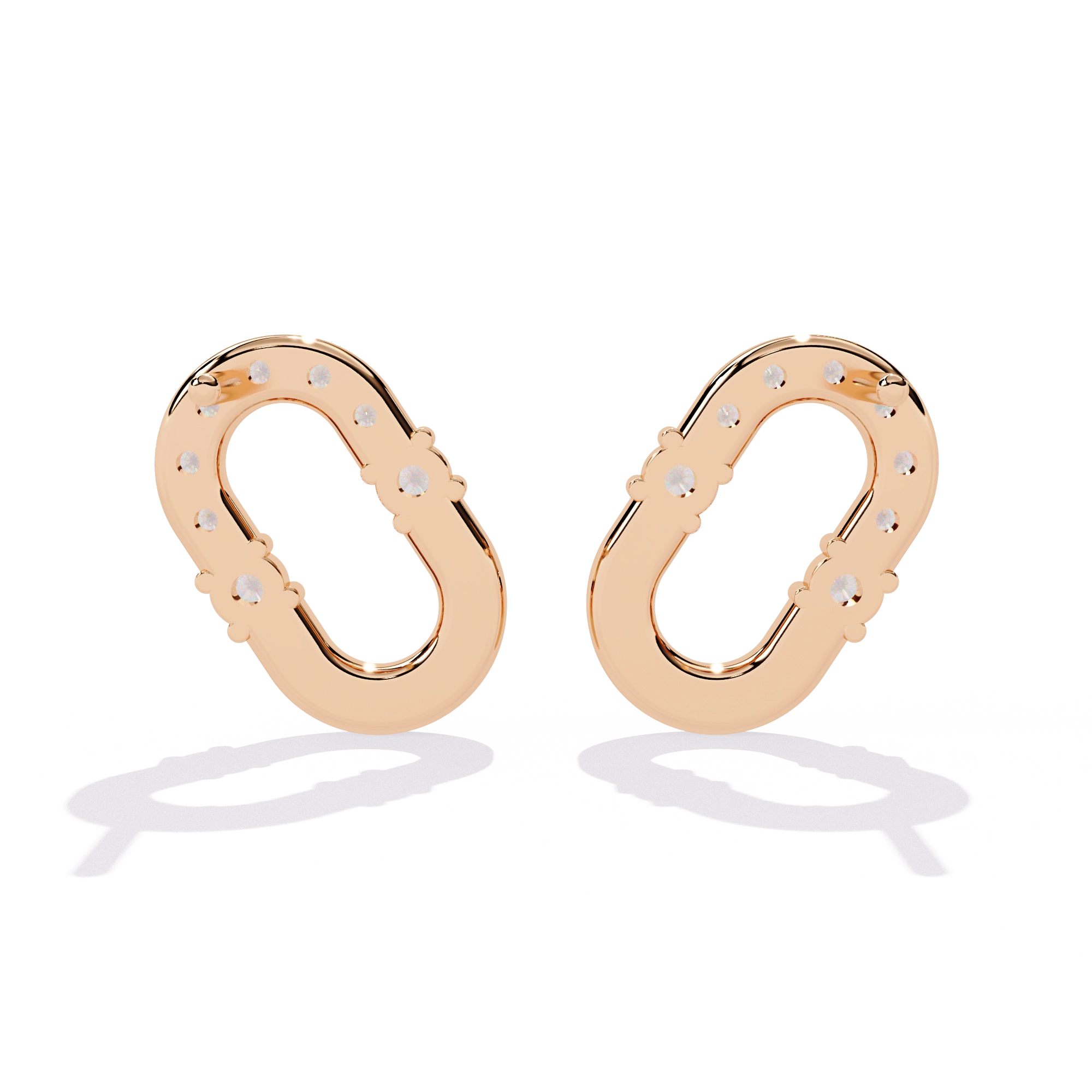 Open Hoop Diamond Earrings