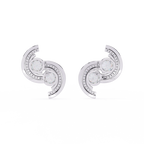 Swirl Diamond Stud Earrings
