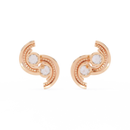 Swirl Diamond Stud Earrings