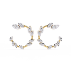 Marquise Diamond Hoop Earrings