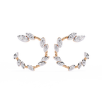 Marquise Diamond Hoop Earrings