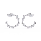 Marquise Diamond Hoop Earrings
