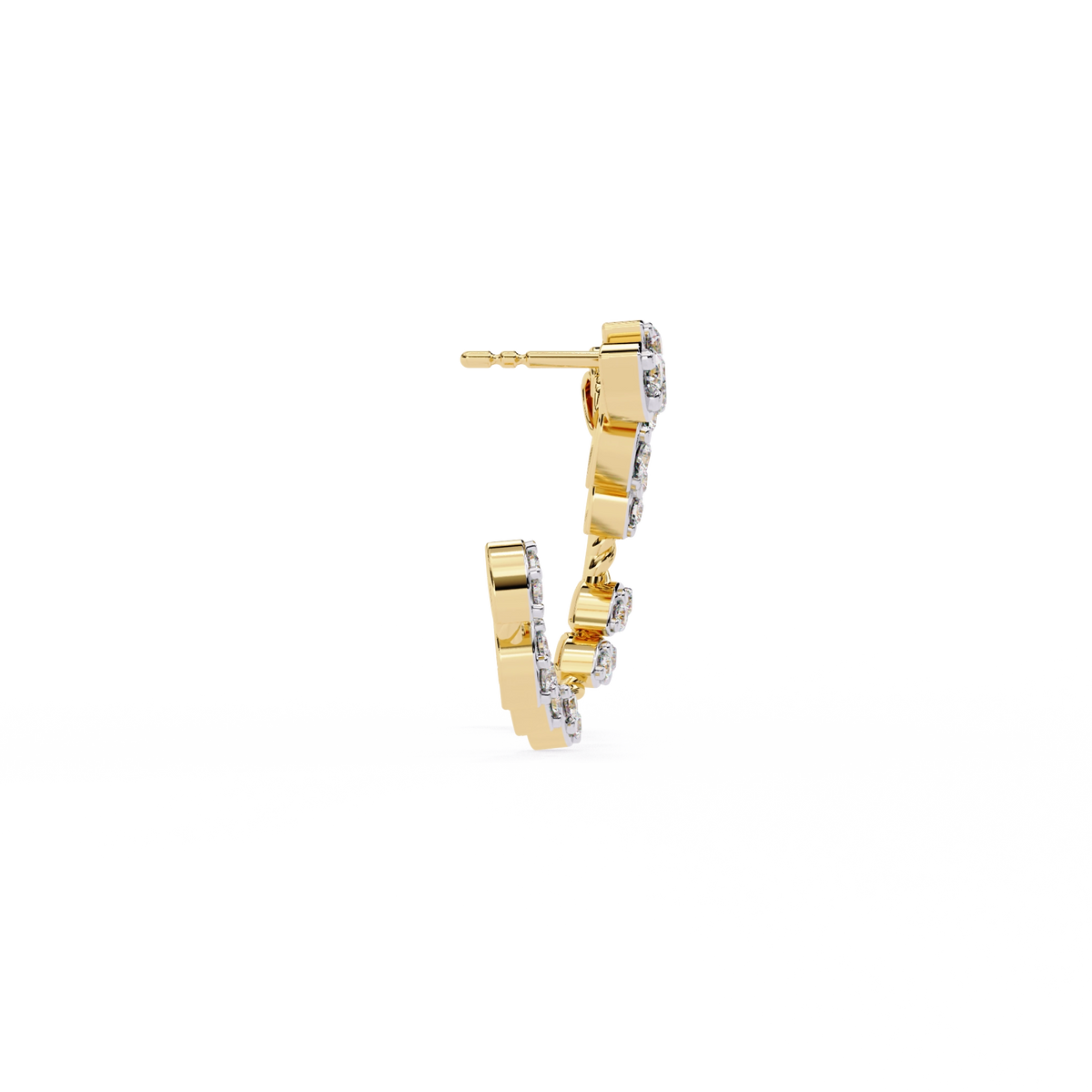 Marquise Diamond Hoop Earrings