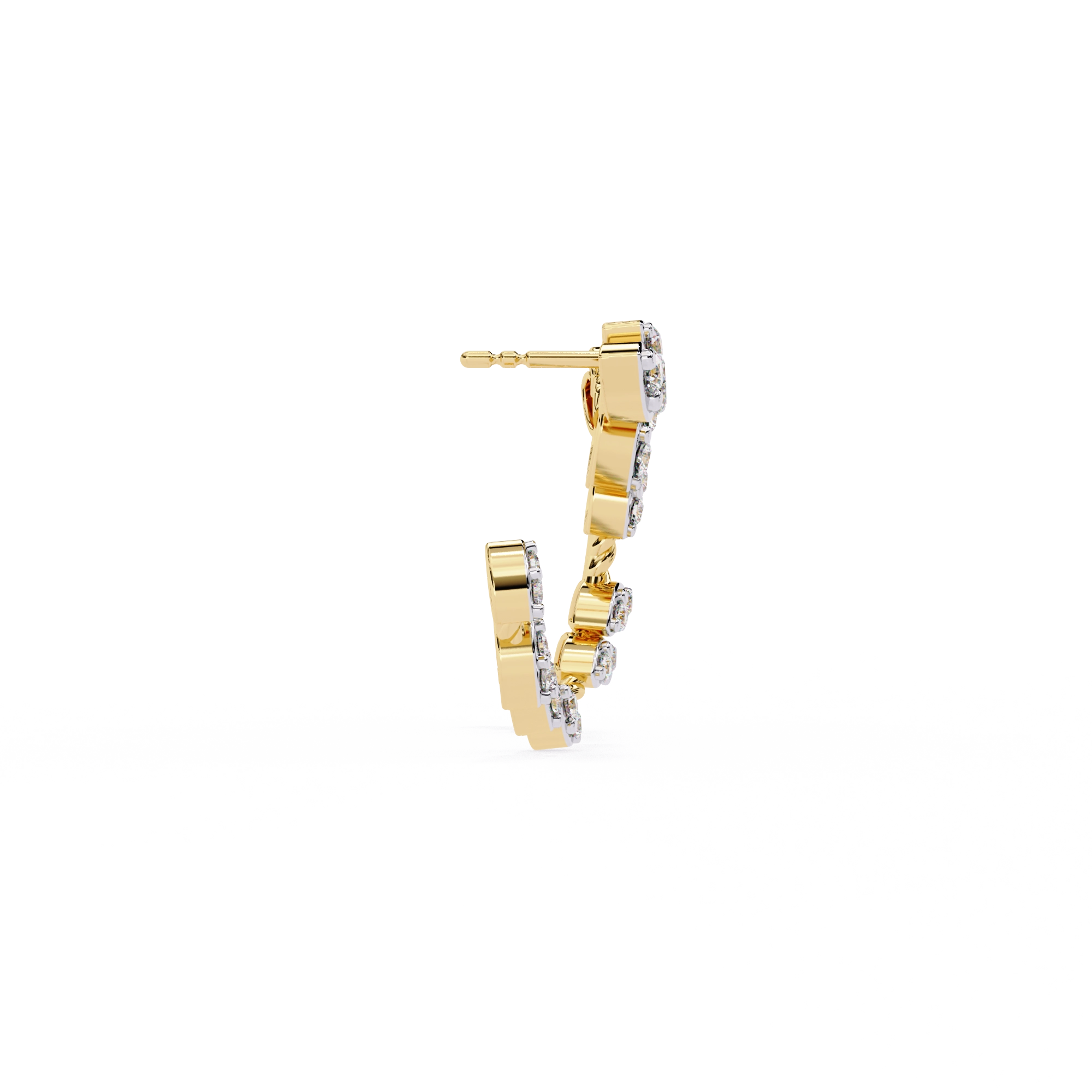 Marquise Diamond Hoop Earrings