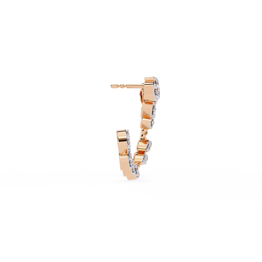 Marquise Diamond Hoop Earrings