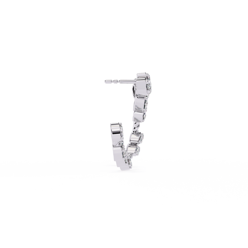 Marquise Diamond Hoop Earrings