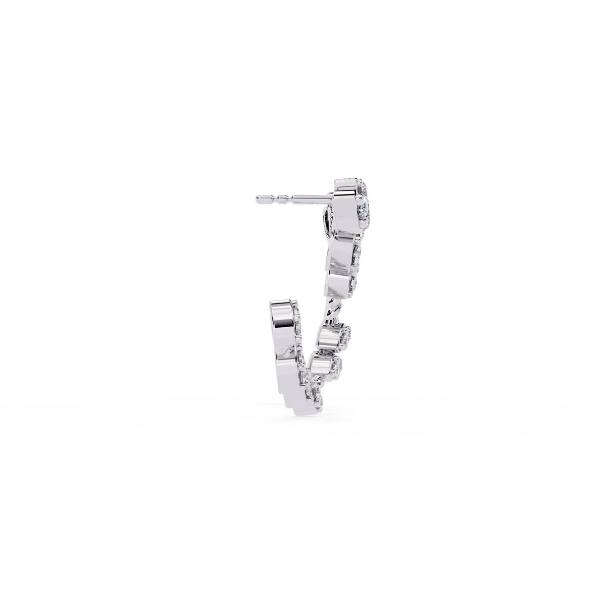 Marquise Diamond Hoop Earrings
