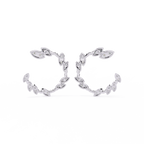 Marquise Diamond Hoop Earrings