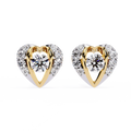 Heart Diamond Stud Earrings