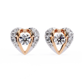 Heart Diamond Stud Earrings