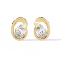 Modern Oval Diamond Stud Earrings