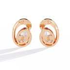 Modern Oval Diamond Stud Earrings