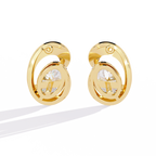 Modern Oval Diamond Stud Earrings