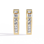 Heart Hoop Diamond Earrings
