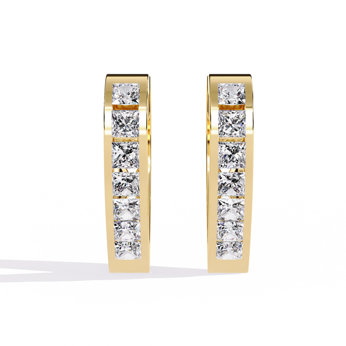 Heart Hoop Diamond Earrings