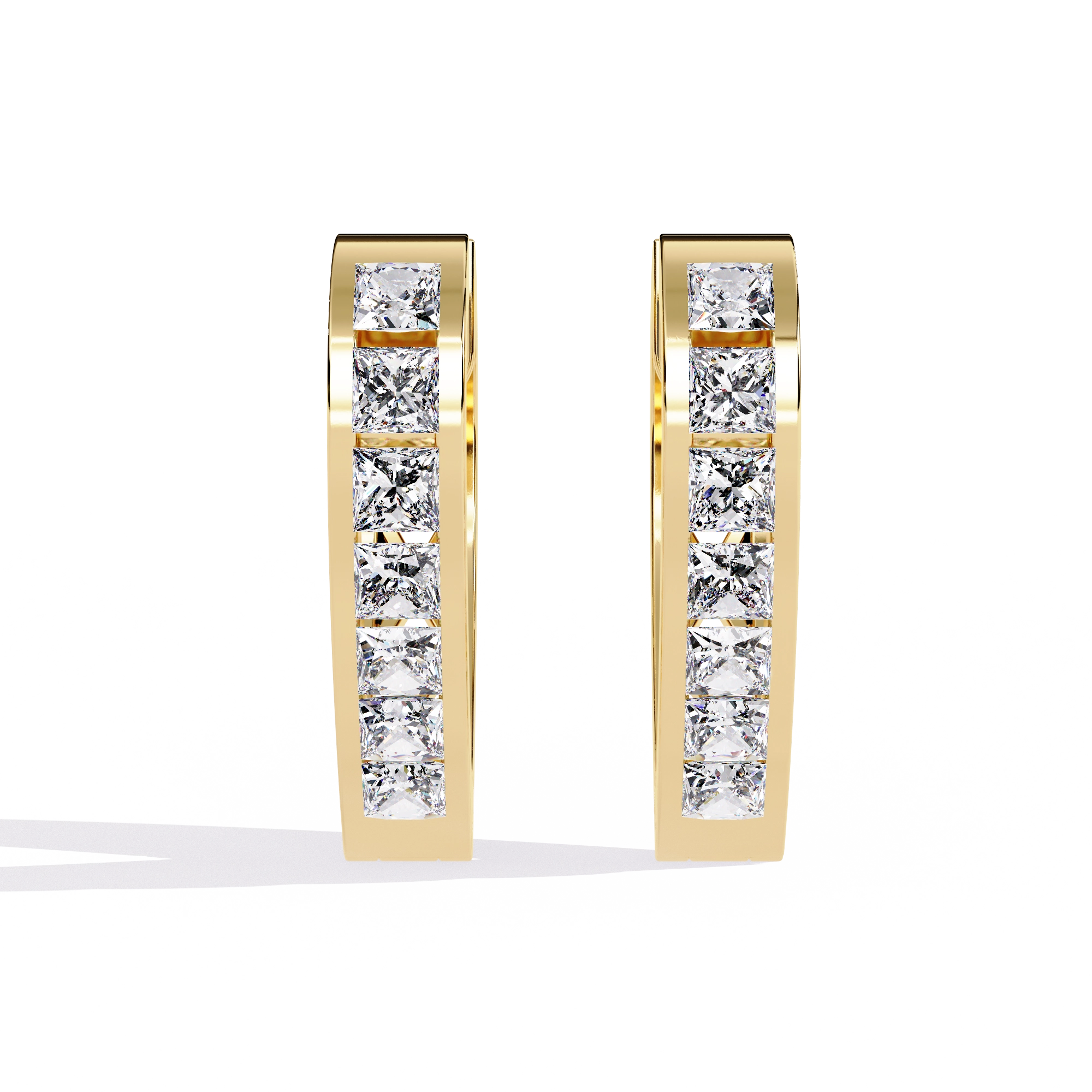 Heart Hoop Diamond Earrings