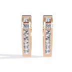Heart Hoop Diamond Earrings