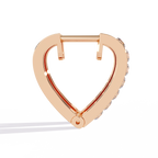 Heart Hoop Diamond Earrings