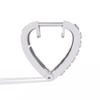 Heart Hoop Diamond Earrings