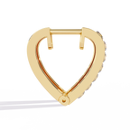 Heart Hoop Diamond Earrings
