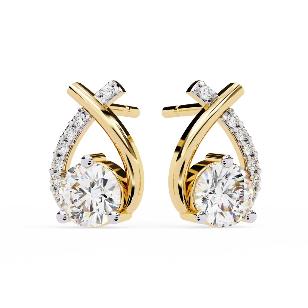 Twist Diamond Drop Earrings