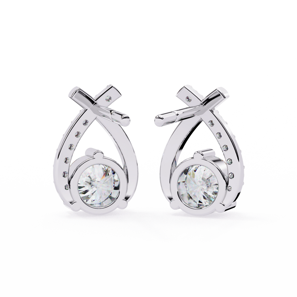 Twist Diamond Drop Earrings