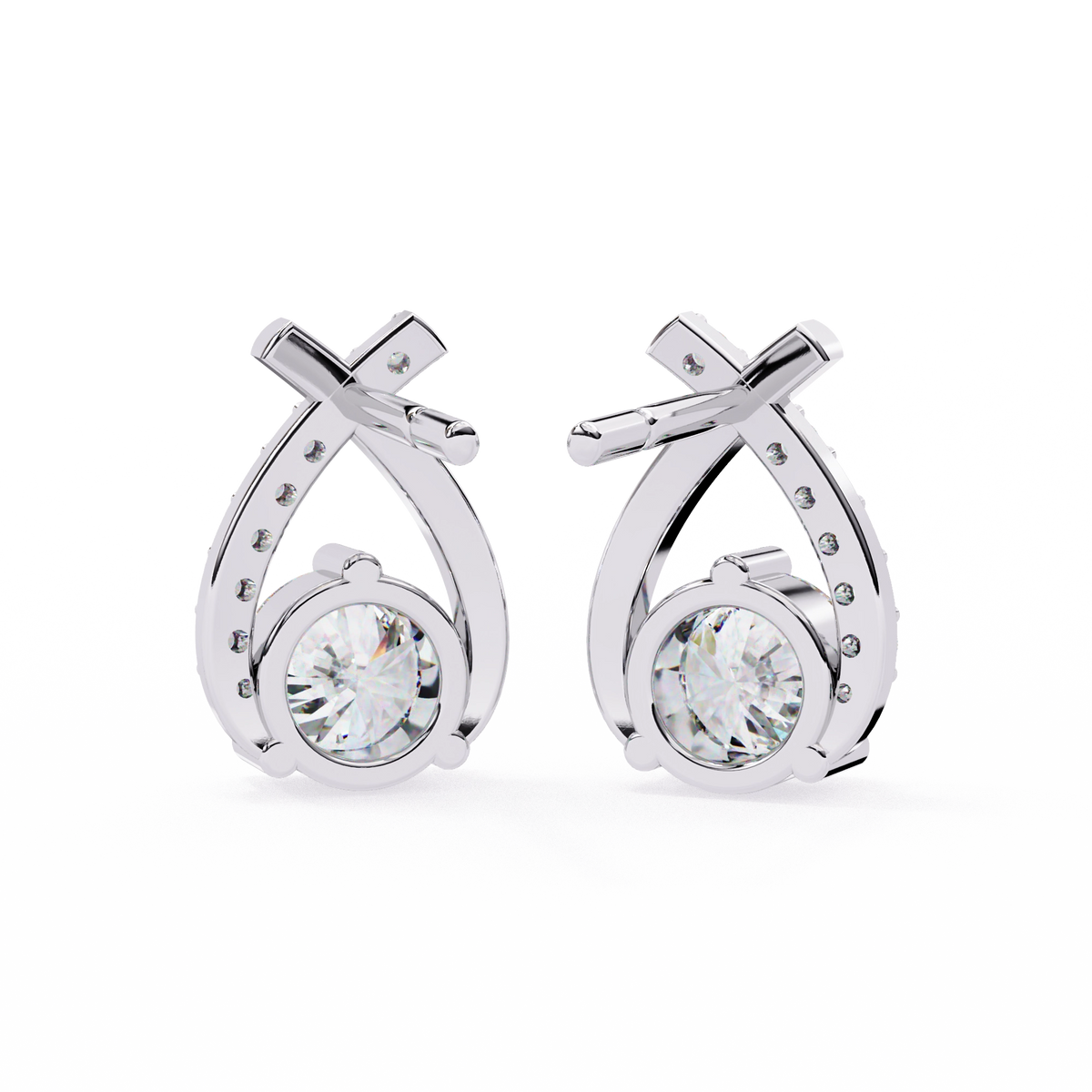 Twist Diamond Drop Earrings