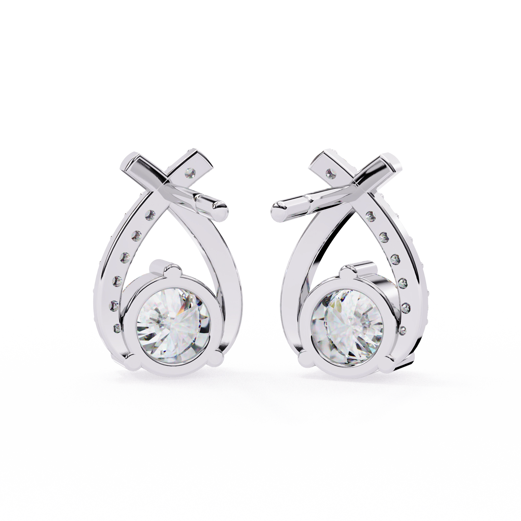 Twist Diamond Drop Earrings