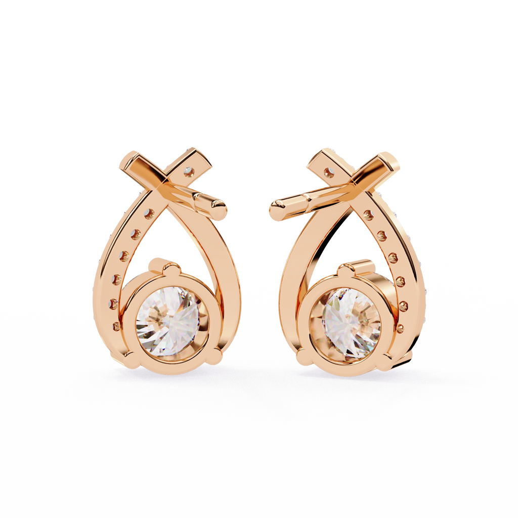 Twist Diamond Drop Earrings
